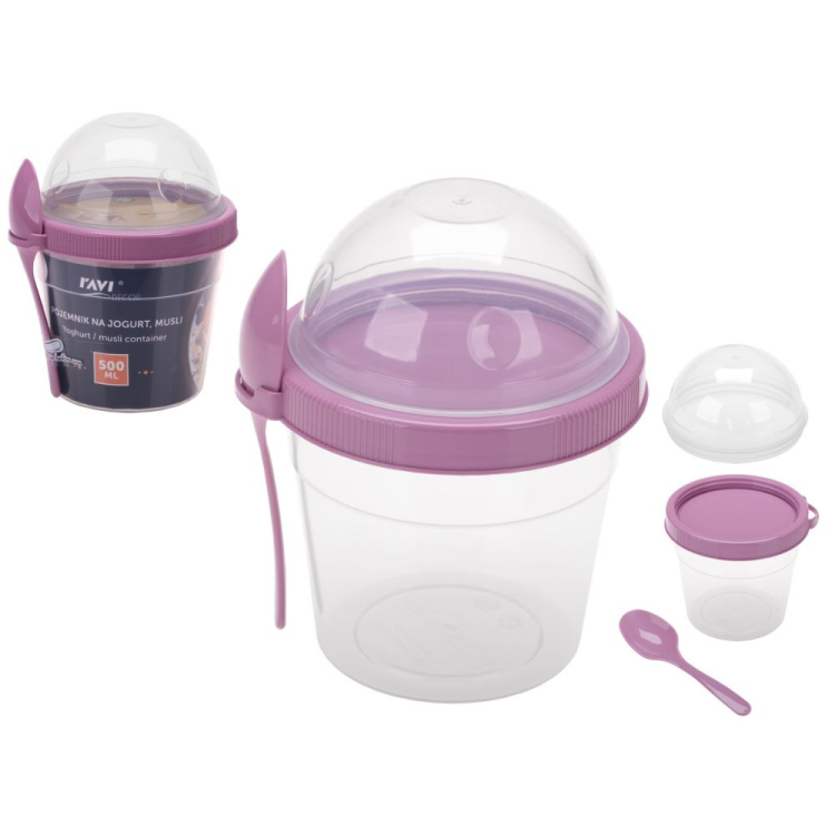 Pojemnik na jogurt musli 500ml RAVI